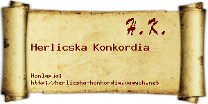 Herlicska Konkordia névjegykártya